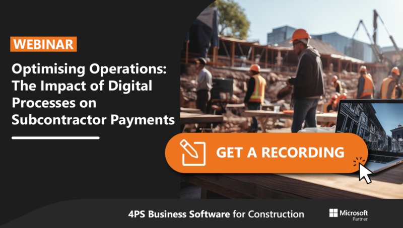Webinar: Optimising Operations: The Impact of Digital Processes on Subcontractor Payments
